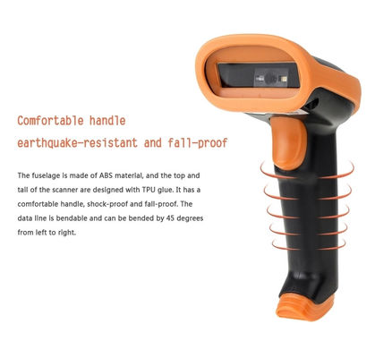 Netum Barcode Scanner Pembaca Kode Batang Nirkabel Genggam Pemindai Kode Batang Laser CCD